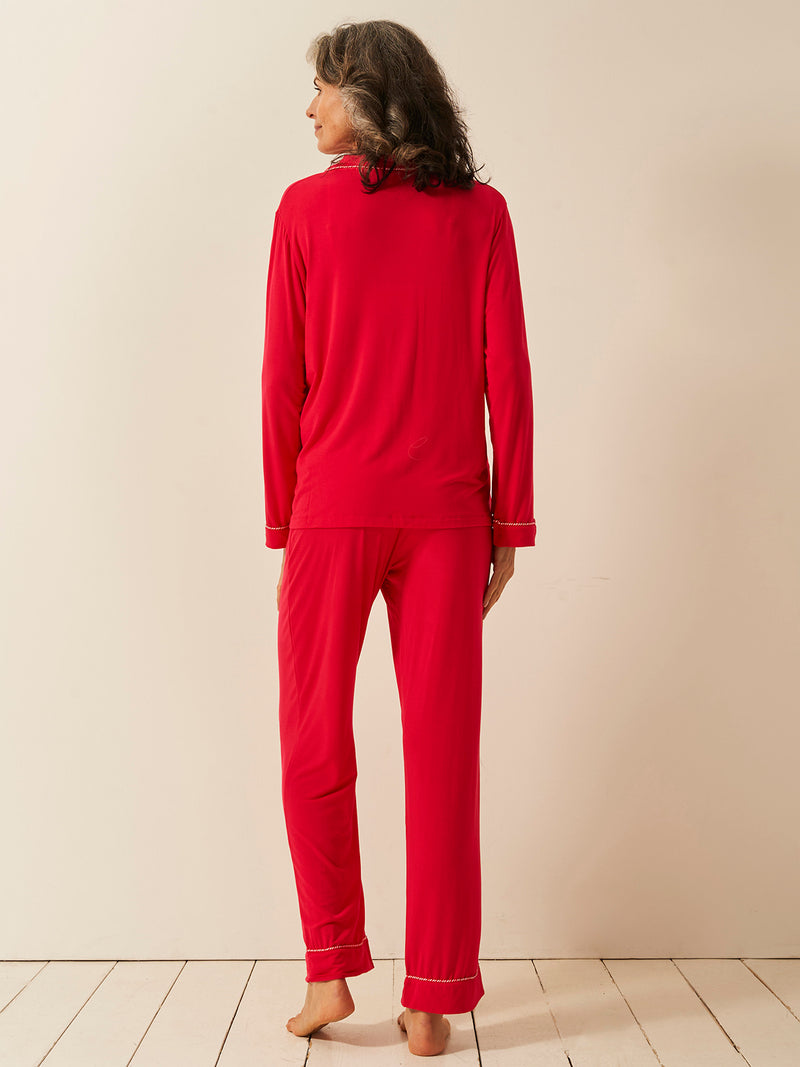 Long Pyjama Set - Lipstick Red
