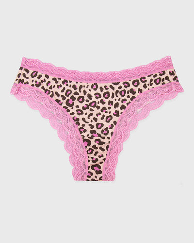 Brazilian Knicker - Liquorice Leopard Stripe & Stare