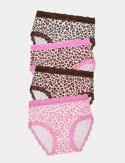 High Rise Knicker Four Pack - Liquorice Leopard Charming Garment Enterprises Co