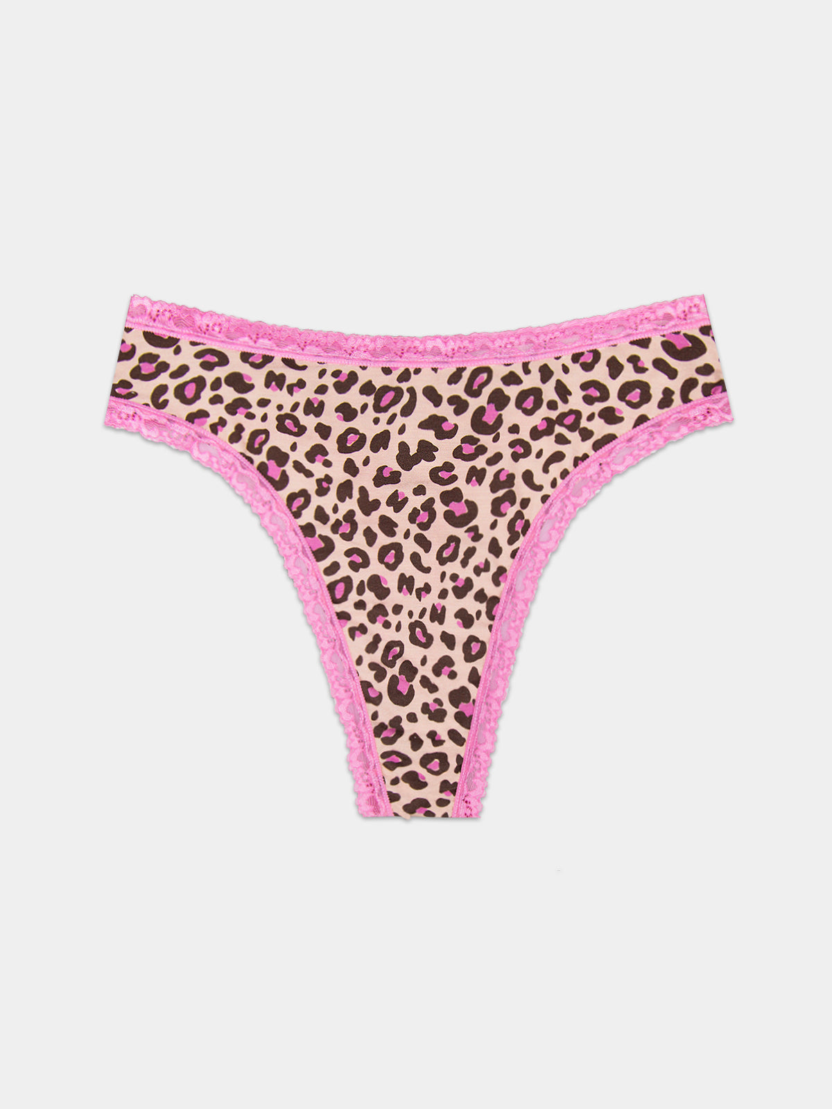 High Waisted Thong - Liquorice Leopard Charming Garment Enterprises Co