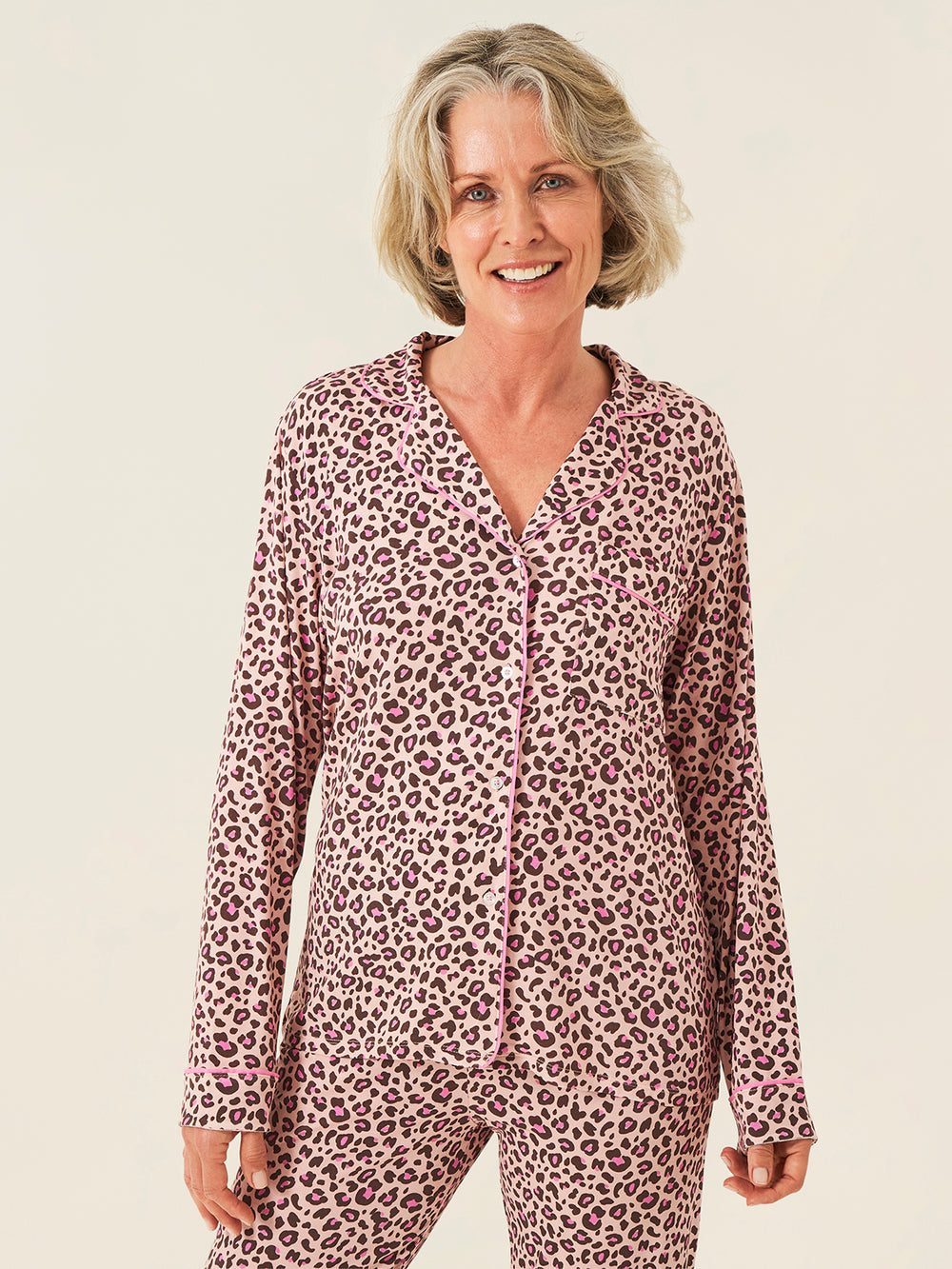 Long Pyjama Set - Liquorice Leopard Charming Garment Enterprises Co