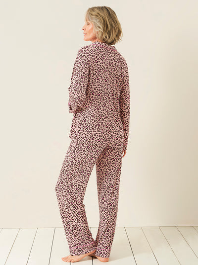Long Pyjama Set - Liquorice Leopard Charming Garment Enterprises Co