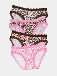 The Original Knicker Four Pack - Liquorice Leopard Charming Garment Enterprises Co