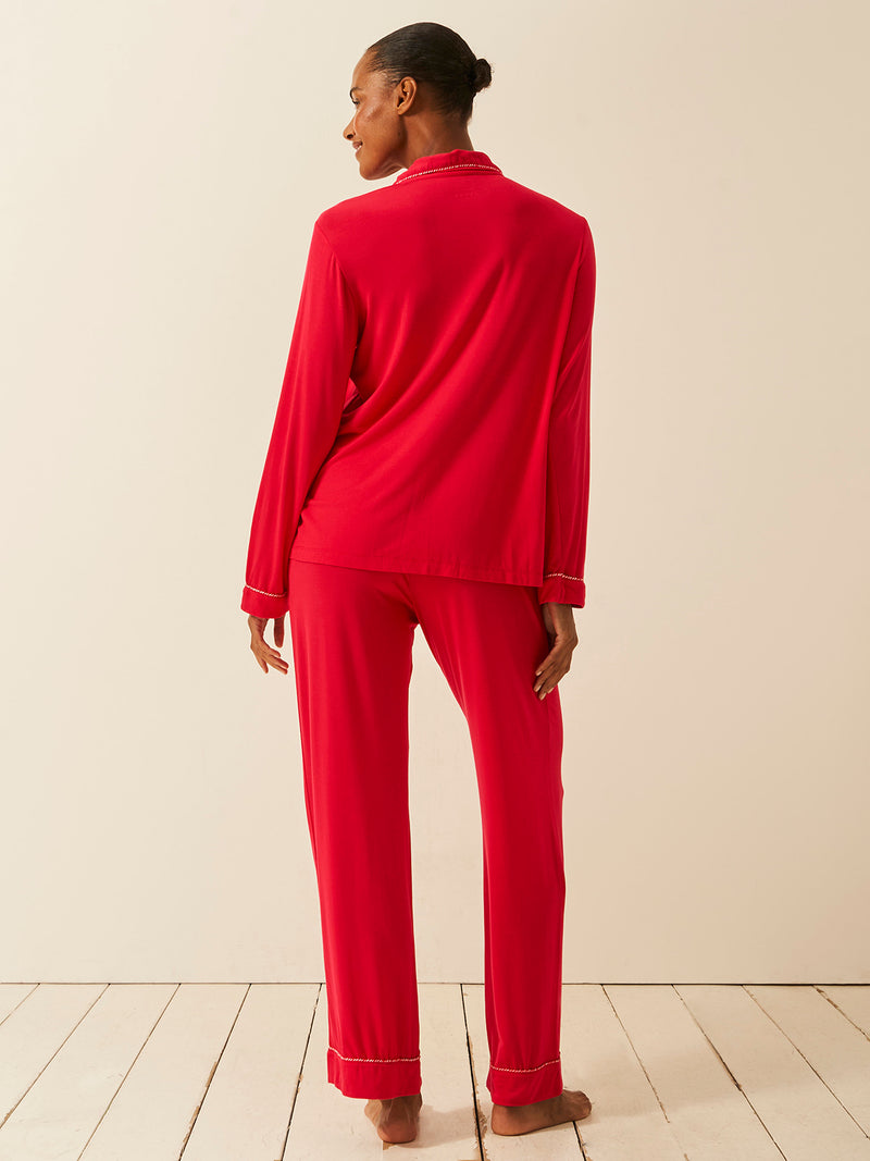 Long Pyjama Set - Lipstick Red