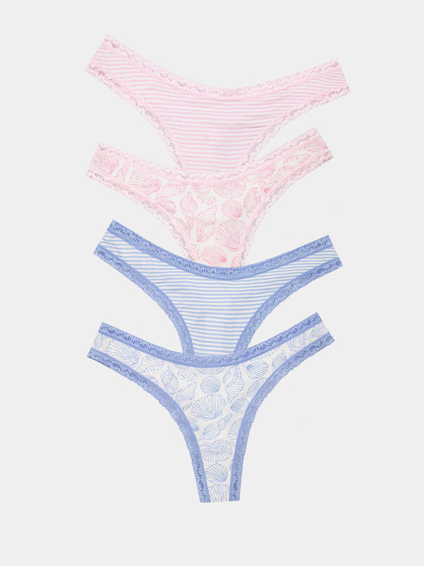 Marea X S&S Thong Four Pack - Seashell Charming Garment Enterprises Co