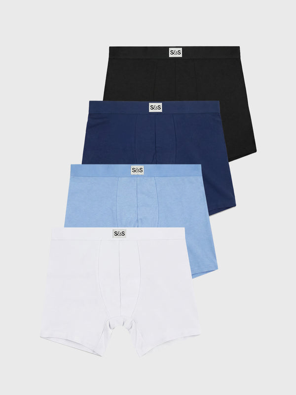 Men's Boxer Four Pack - Blues