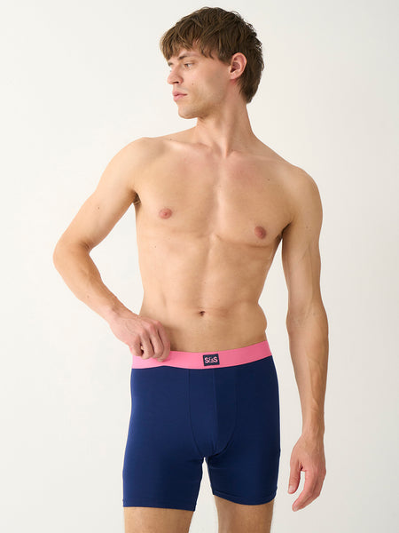 Men's Boxer Four Pack - Navy Contrasts
