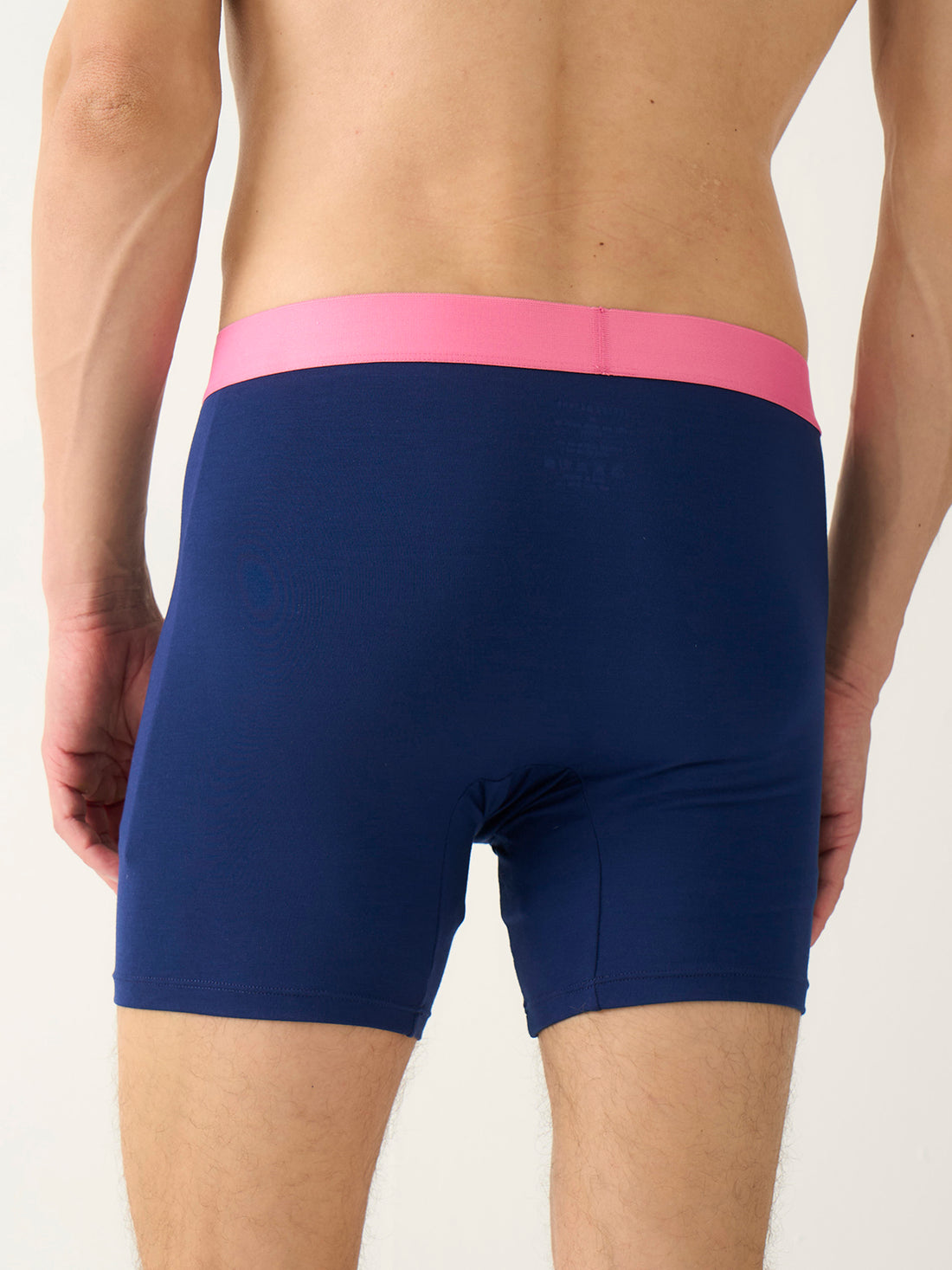 Men's Boxer - Navy & Pop Pink