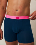Men's Boxer - Midnight and Neon Pink