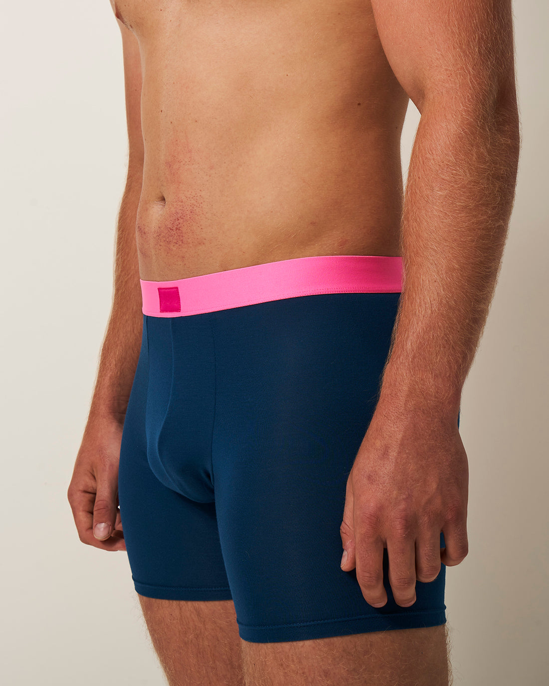 Men's Boxer - Midnight and Neon Pink