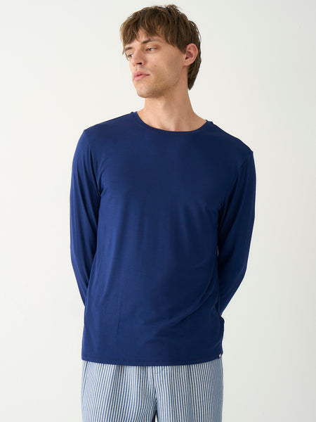 Mens Blue Layering Top