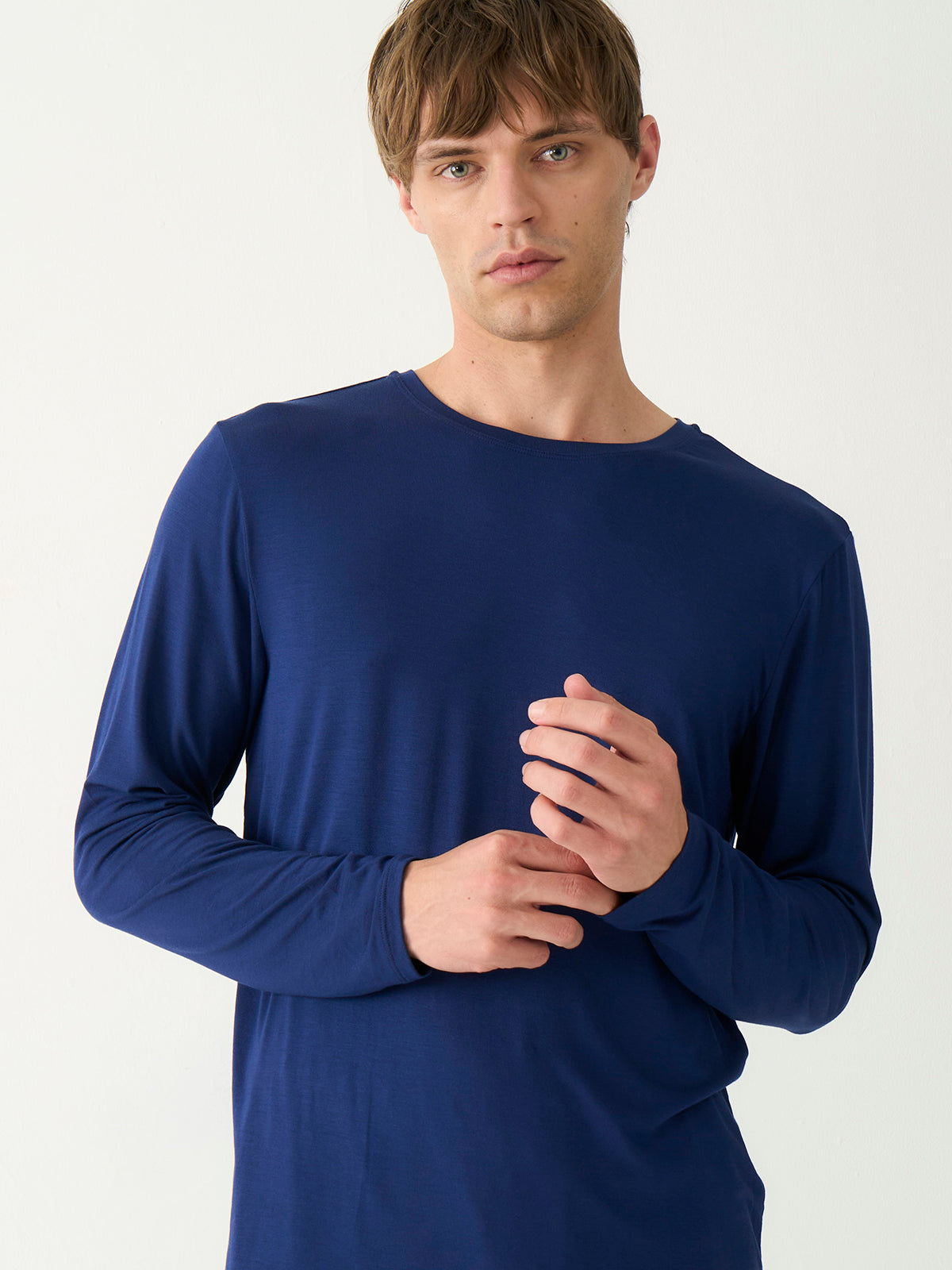Mens Blue Layering Top