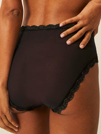 Mesh High Rise Knicker - Black Sparkle Lace Wholegood Inter-United Ltd