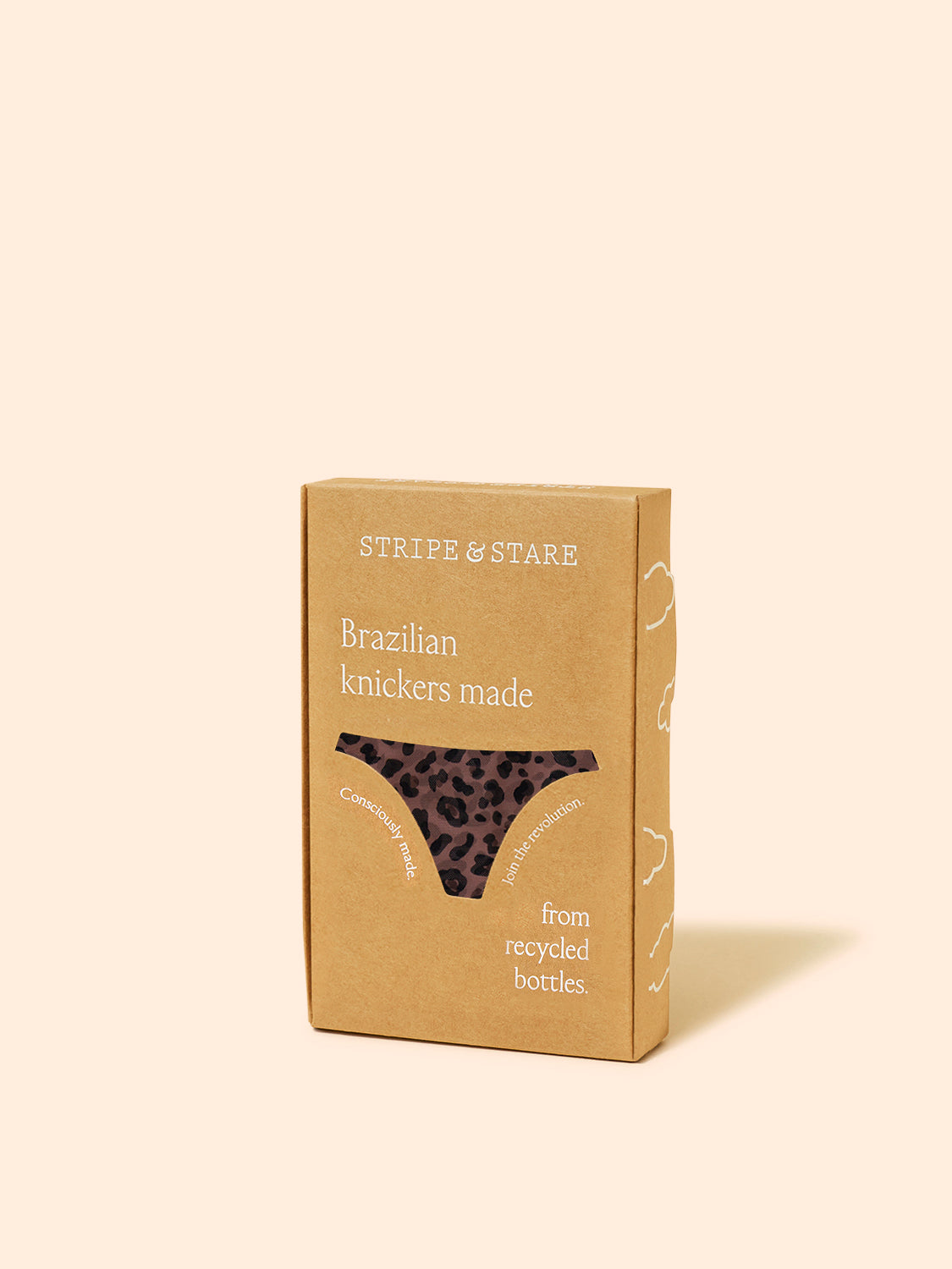 Mesh Brazilian Knicker - Chocolate Leopard