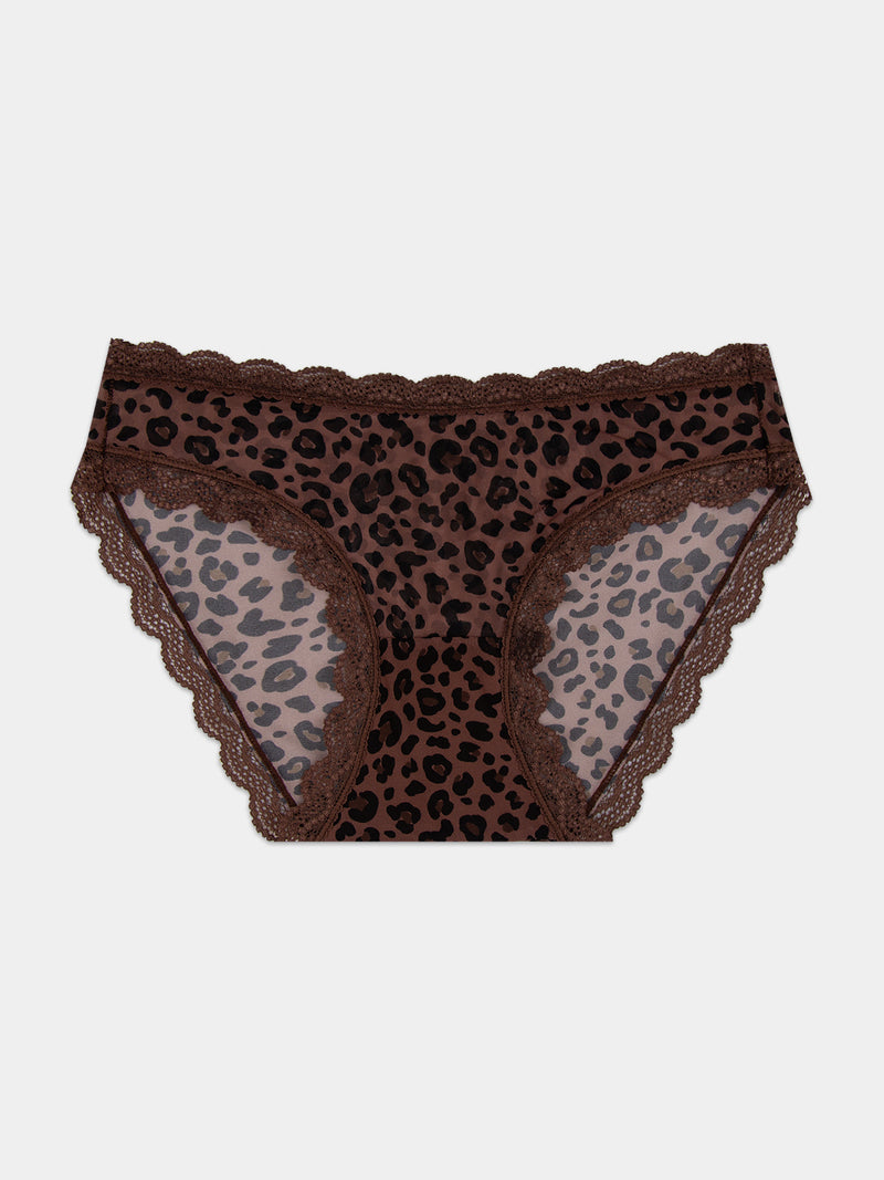 Mesh Original Knicker - Chocolate Leopard