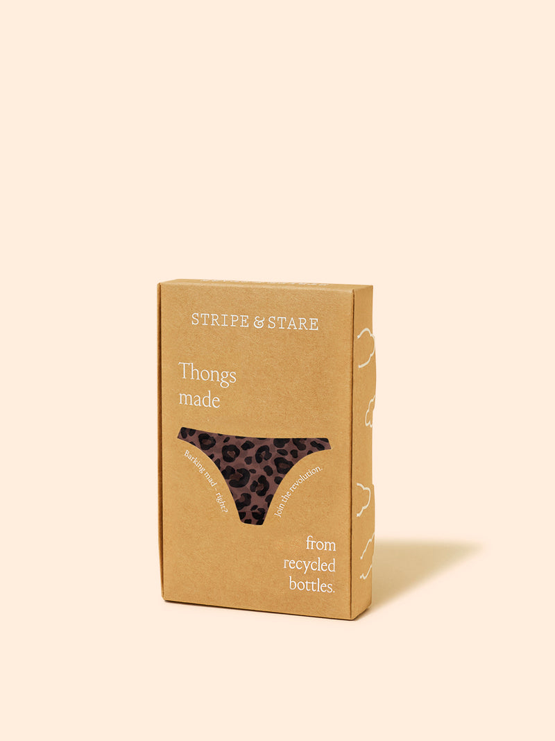 Mesh Thong - Chocolate Leopard | Sustainable TENCEL™ Underwear – Stripe ...