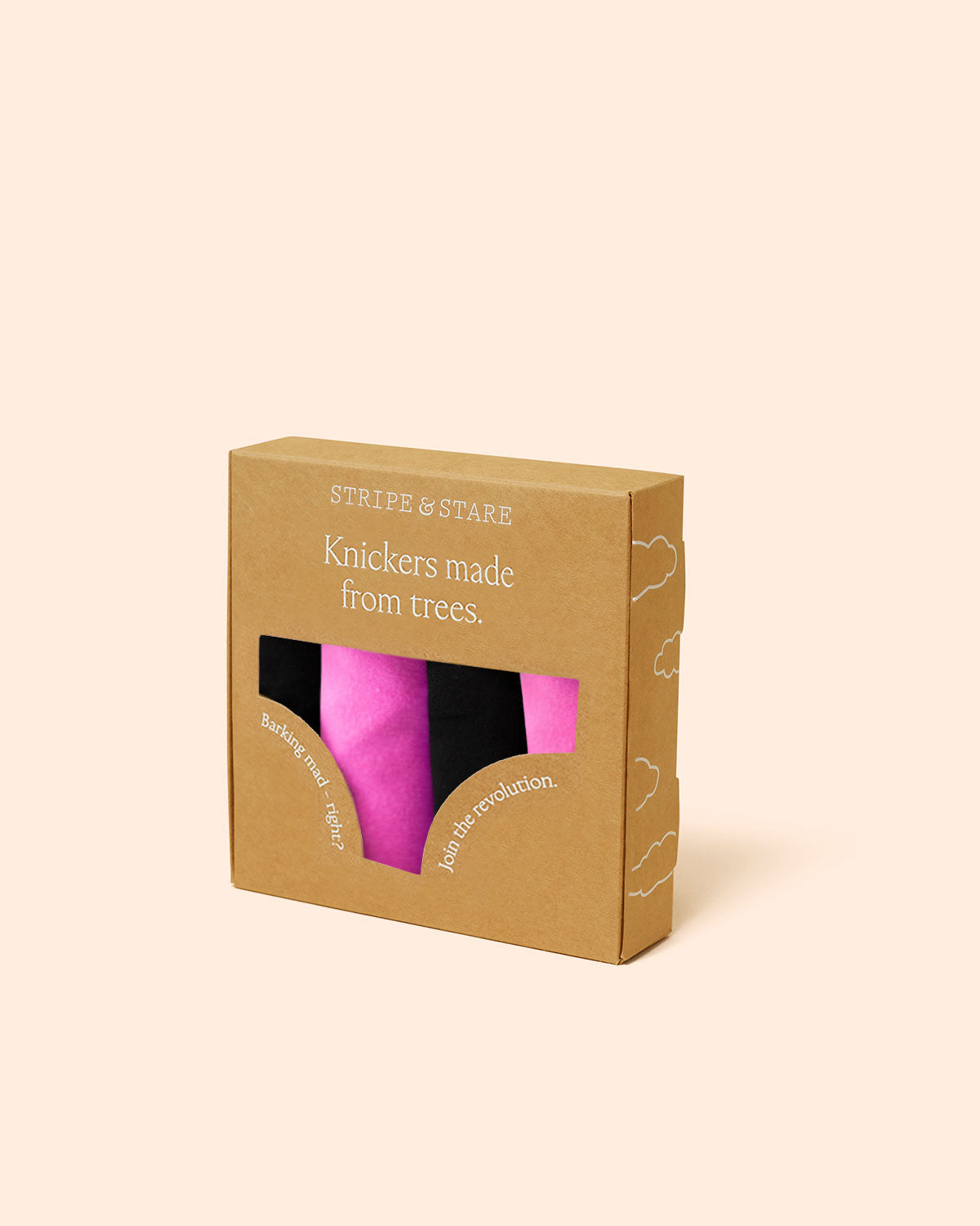 The Original Knicker Four Pack - Black and Hot Pink Charming Garment Enterprises Co