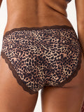 Mid Rise High Leg Knicker - True Leopard