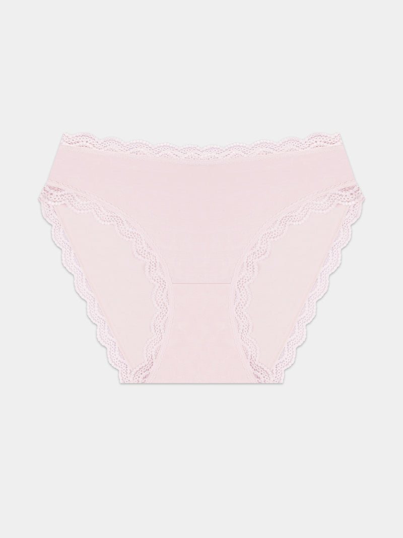 Mid Rise High Leg Knicker - Pink-a-Boo