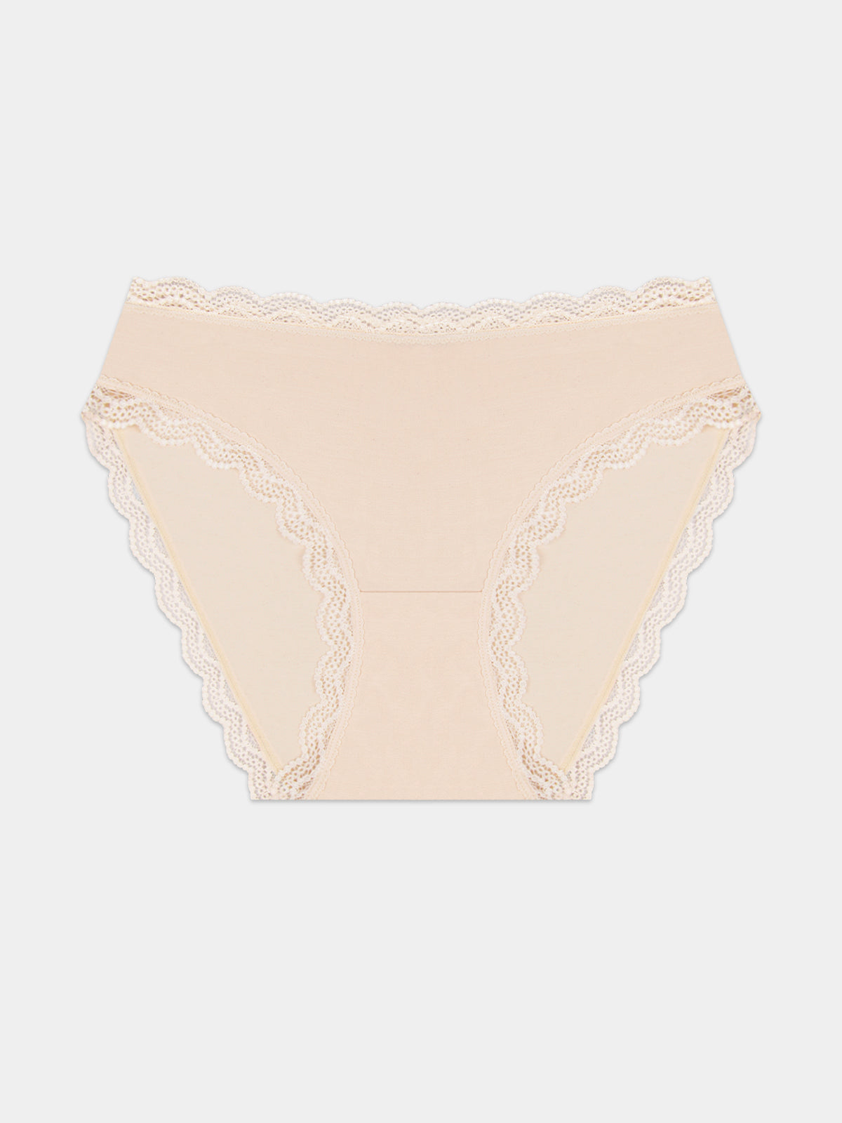 Mid Rise High Leg Knicker - Sand