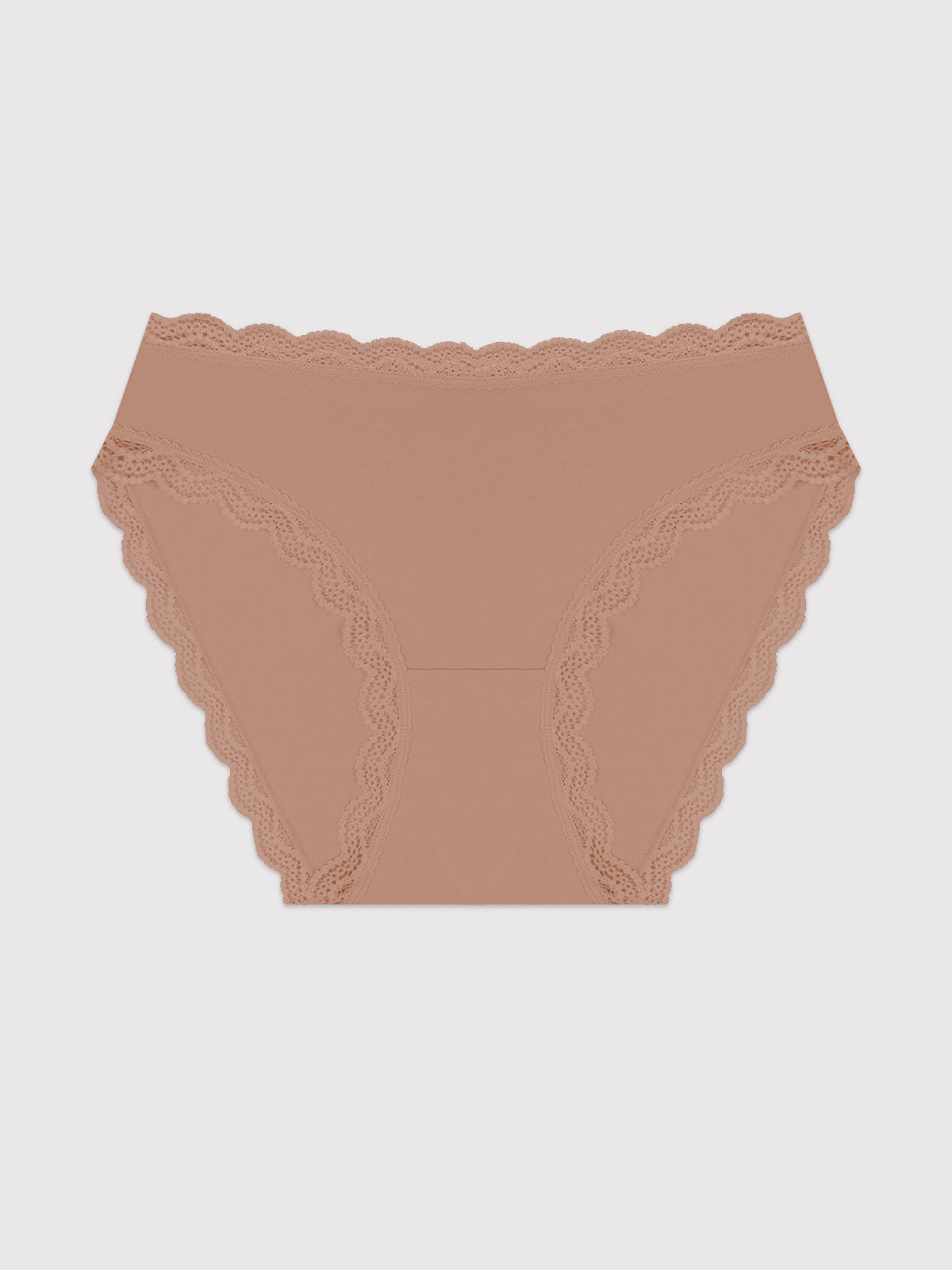 Mid Rise High Leg Knicker - Latte