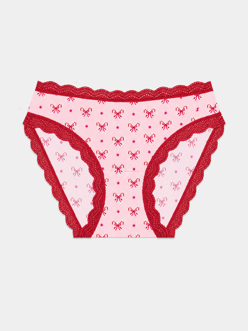 Mid Rise High Leg Knicker - Santa Baby