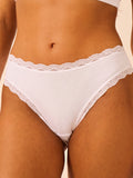 Mid Rise High Leg Knicker - White