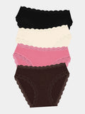 Mid Rise High Leg Knicker Four Pack - Espresso Basics