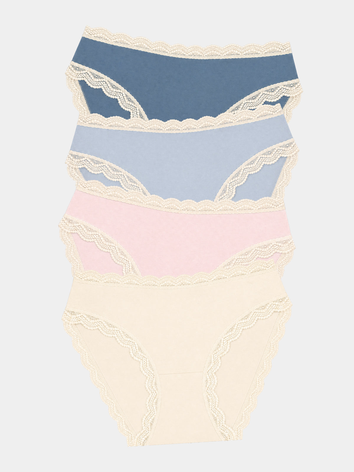 Mid Rise High Leg Knicker Four Pack - Icon Contrasts