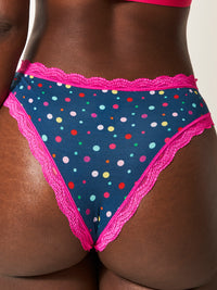 Brazilian Knicker - Midnight Confetti Stripe & Stare