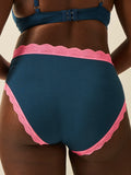 High Rise Knicker - Midnight Neon Pink