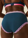 High Rise Knicker - Midnight Neon Purple