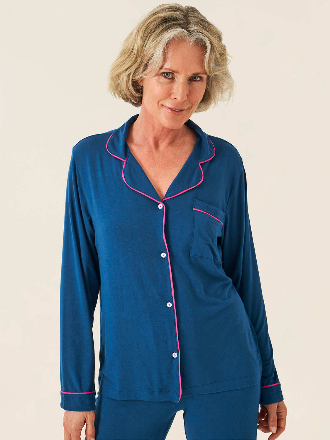 Long Pyjama Set - Midnight and Raspberry Wholegood Inter-United Ltd