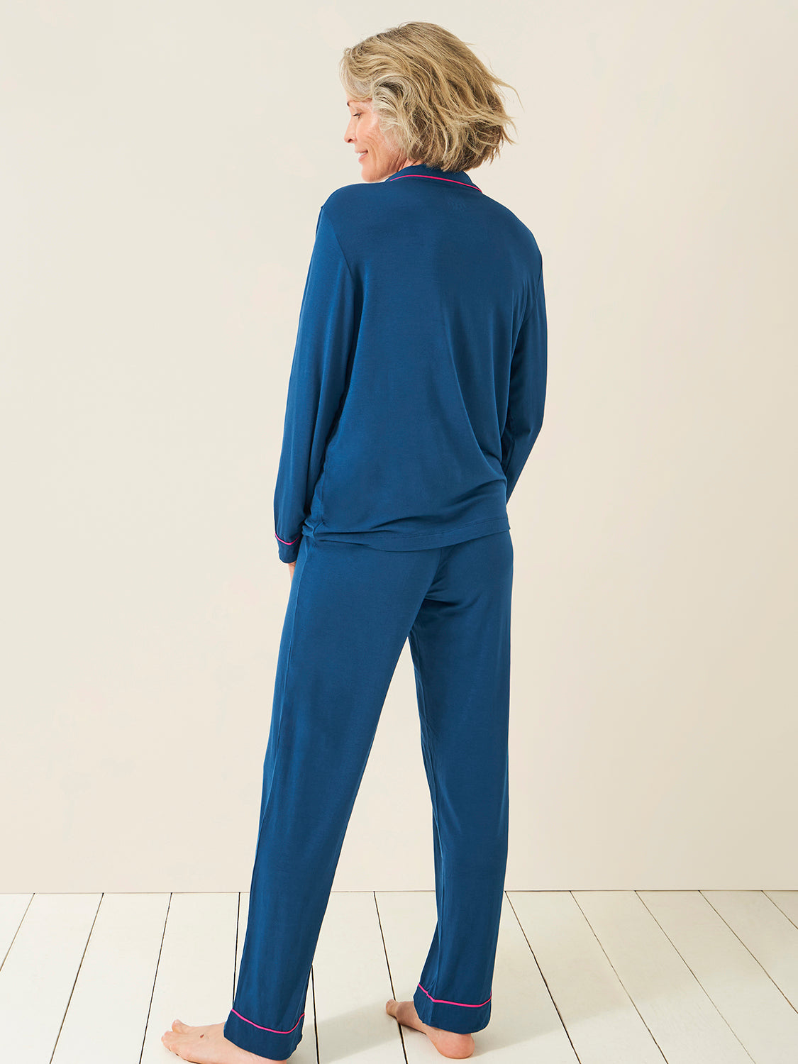 Long Pyjama Set - Midnight and Raspberry Wholegood Inter-United Ltd