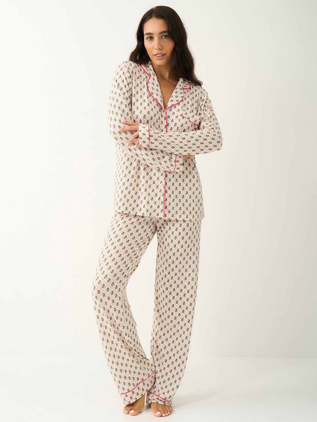 Long Pyjama Set - Mistletoe Kisses
