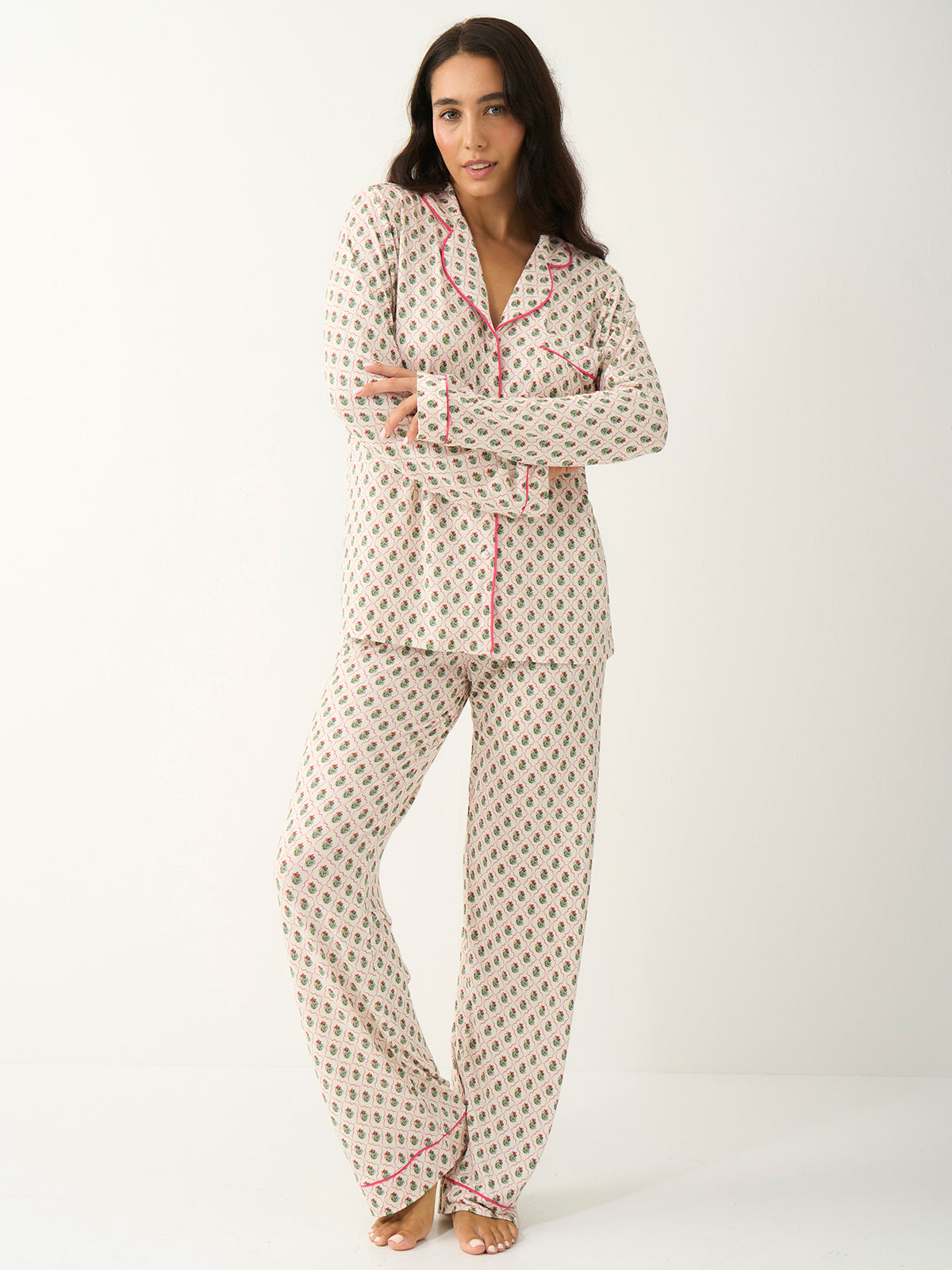 Long Pyjama Set - Mistletoe Kisses