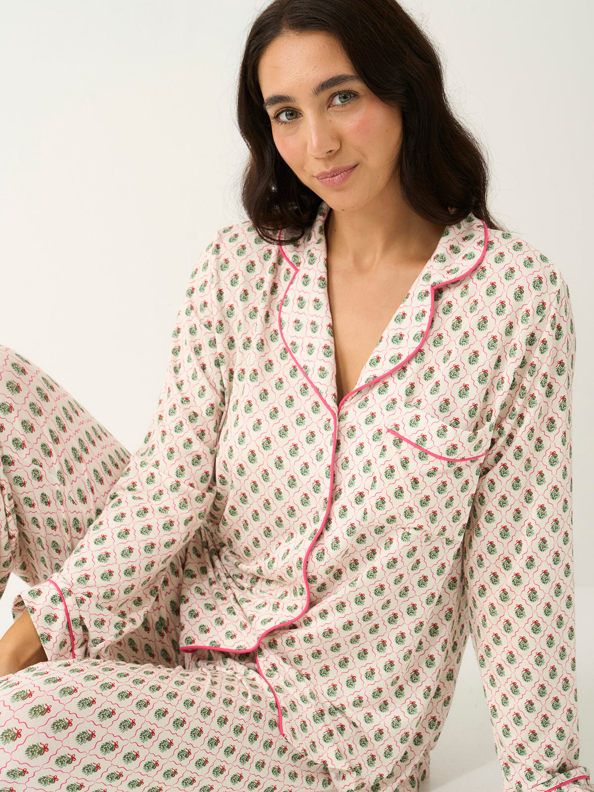 Long Pyjama Set - Mistletoe Kisses