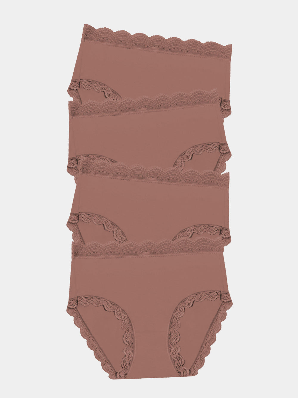 High Rise Knicker Four Pack - Mocha Stripe & Stare®