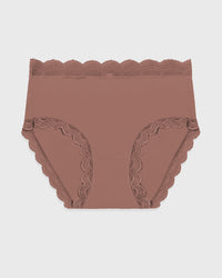 High Rise Knicker - Mocha Stripe & Stare®