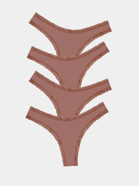 Thong Four Pack - Mocha Stripe & Stare®