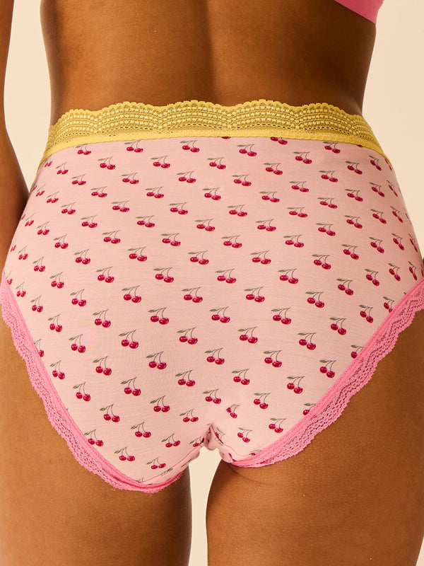 High Rise Knicker Four Pack - Cherry Baby