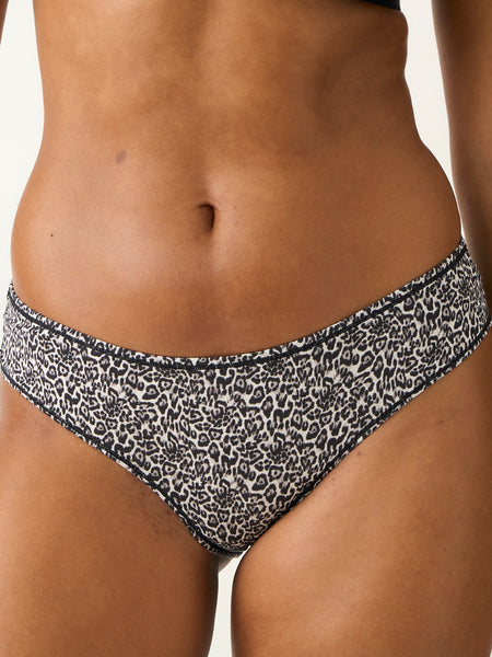 ZigZag Lace Brazilian Knicker Four Pack - Leopard