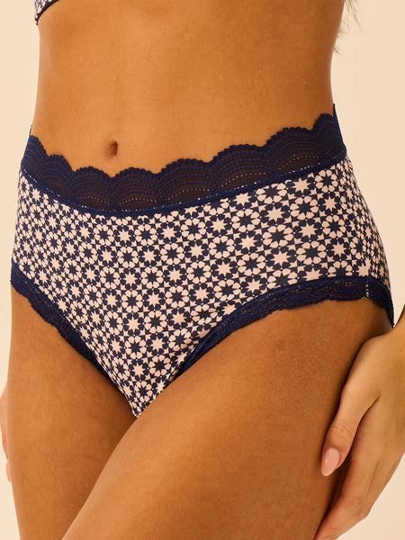 High Rise Knicker - Mosaic Nights