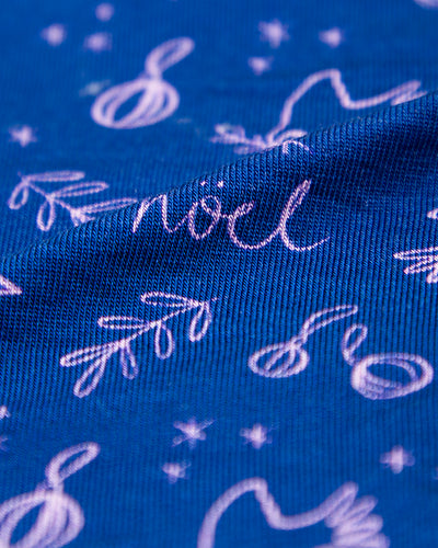 Long Pyjama Set - Navy Noel Stripe & Stare