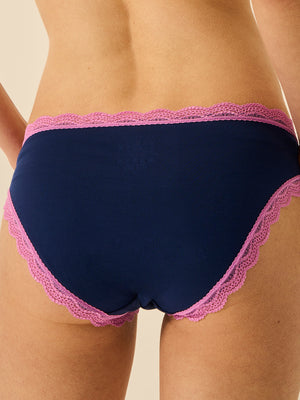 The Original Knicker  - Navy & Sweet Violet