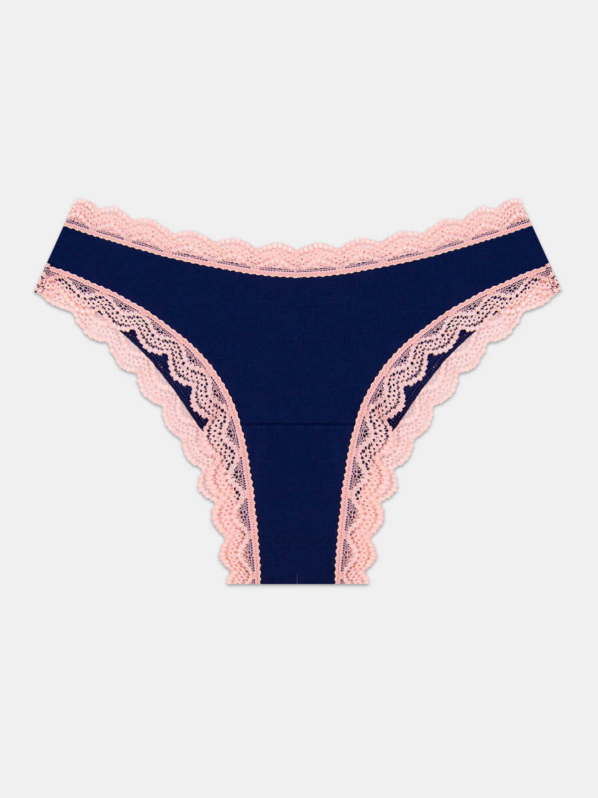 Brazilian Knicker - Navy & Neon Peach Wholegood Inter-United Ltd