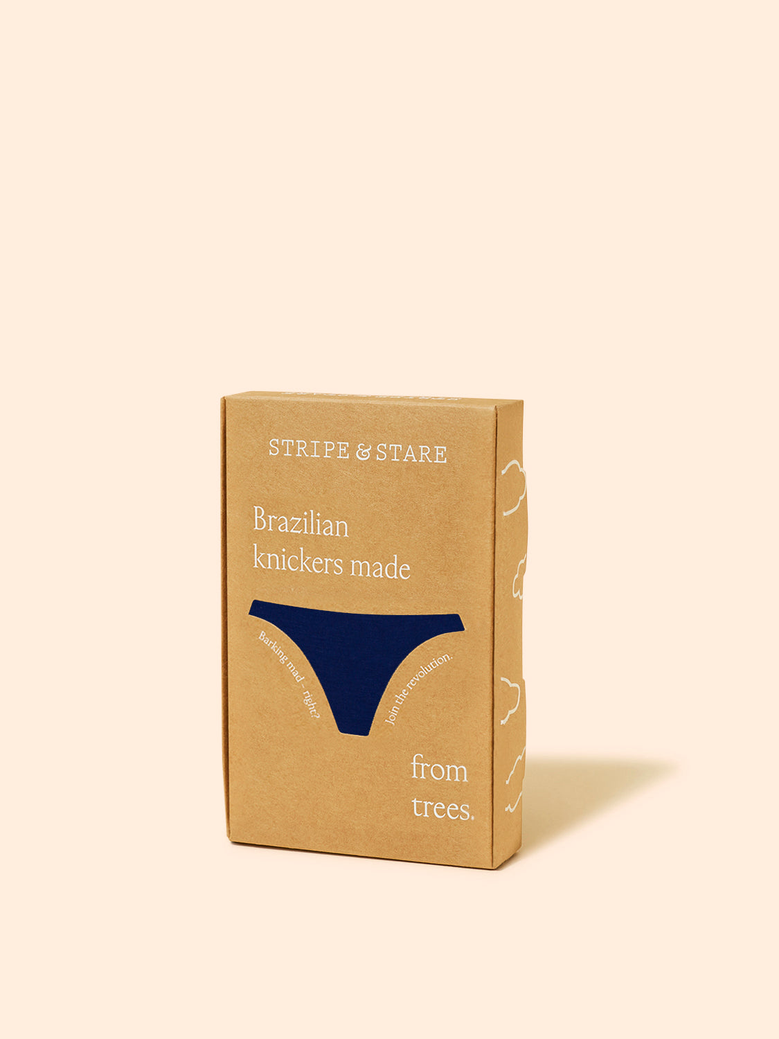 Brazilian Knicker - Navy & Neon Peach Wholegood Inter-United Ltd
