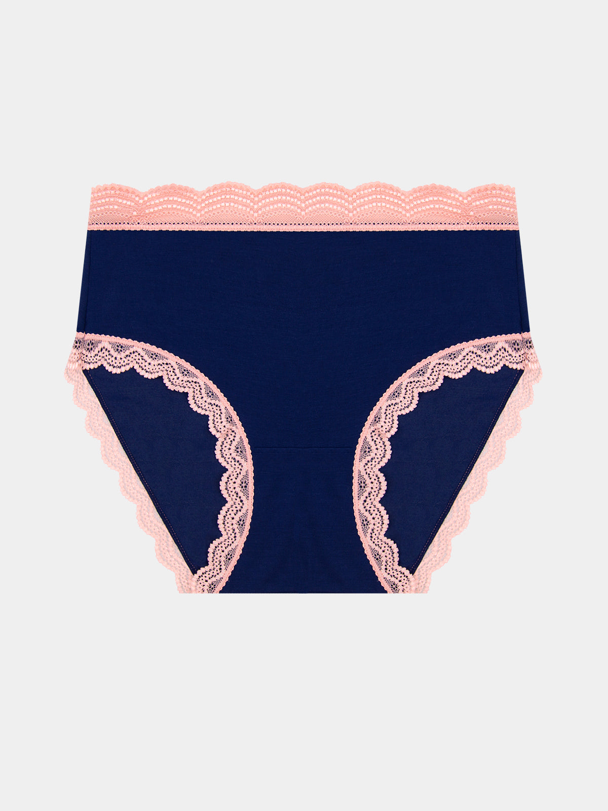 High Rise Knicker - Navy & Neon Peach Wholegood Inter-United Ltd