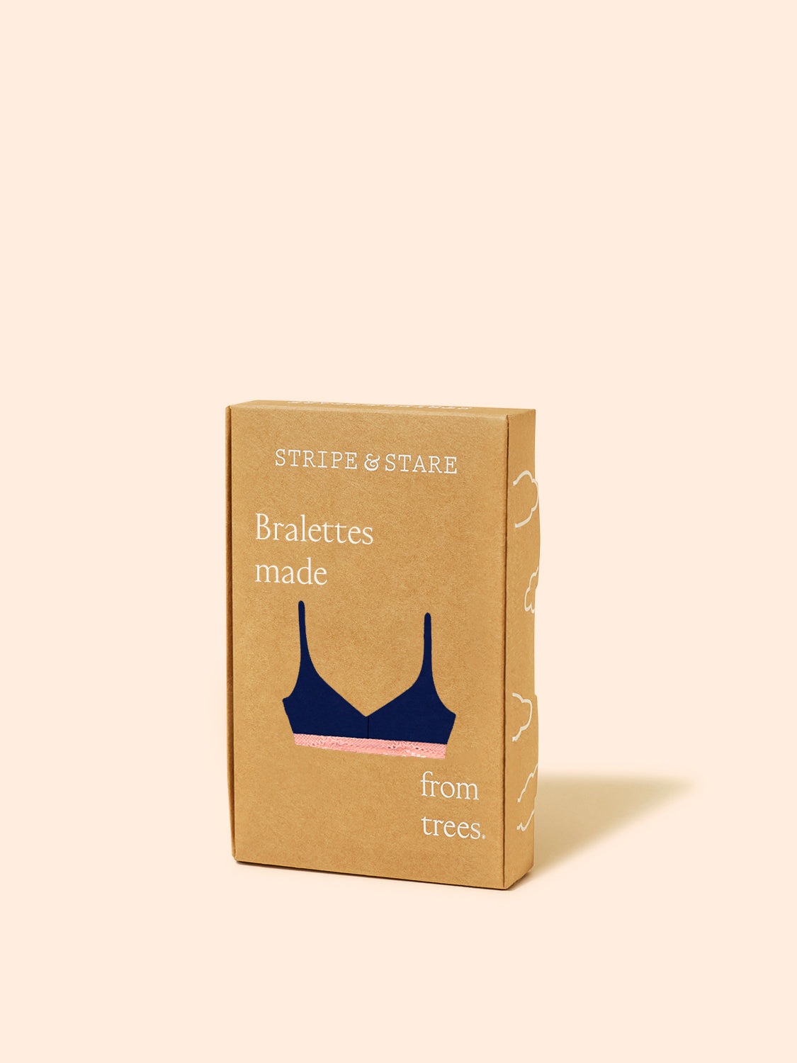 Triangle Lace Bra - Navy & Neon Peach Wholegood Inter-United Ltd