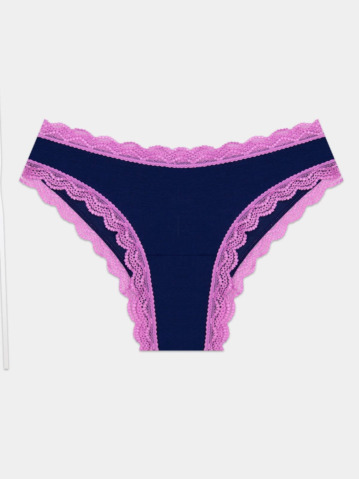 Brazilian Knicker - Navy & Sweet Violet